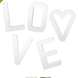 NWT 5 piece jumbo LOVE foam wedding sign - never used - see description